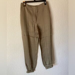 3.1 Phillip Lim viscose olive green joggers with pockets